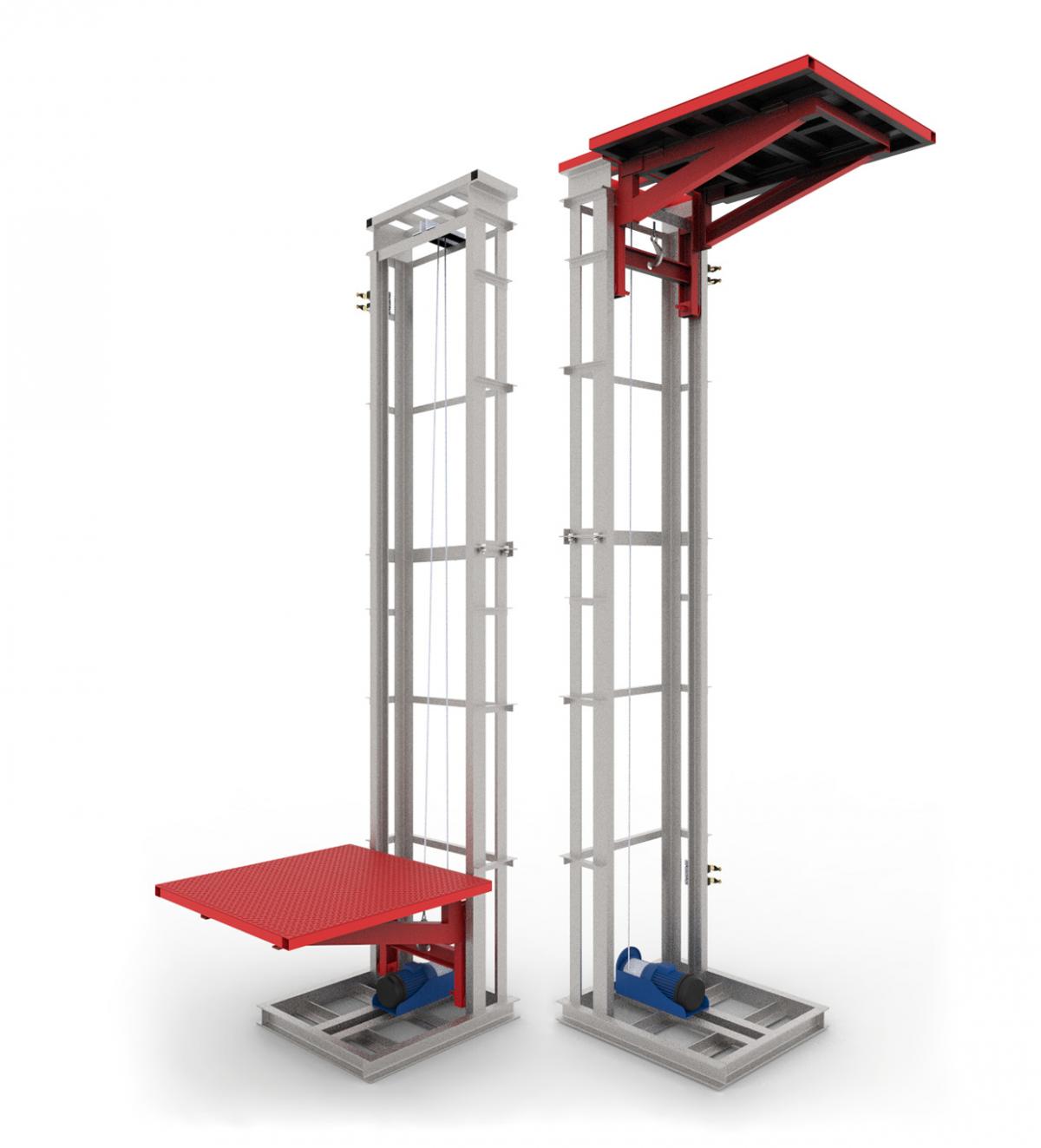 Люковый подъемник для склада